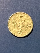 Moneta 5 gr 1962 rok