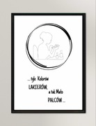 Plakat beauty a4 w ramie dla stylistki paznokci salon kosmetyczny prezent