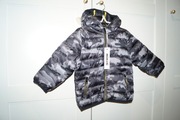 Nowa Kurtka Chłopięca MINOTI 86 - 92 Moro Szara Wiosenna Premium Kaptur