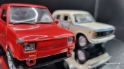 Samochód FIAT 126 i FIAT 125p Milicja 2 auta PRL zestaw kolekcjonerstwo