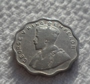 Indie Brytyjskie Cesarz Jerzy V Windsor 1 anna 1936 Bombay Mumbai KM# 513