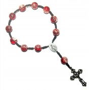 Różaniec Dziesiątka Duże Paciorki XXL Szkło dwukol