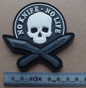 Naszywka Morale Patch- NO KNIFE- NO LIFE.(rzep)