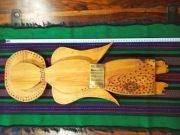 Drewniany anioł na ścianę duży miedź