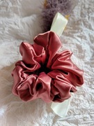 Frotki, scrunchie, DYI, ręcznie szyte BORDO