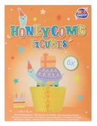 Dekoracja na przyjęcia ŻÓŁW Figurki z plastra miodu 6 sztuk