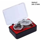 LUPA JUBILERSKA SZKŁO POWIĘKSZAJĄCE 30x stalowa obudowa szklana soczewka