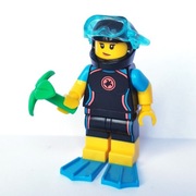 Lego Minifigurka 71027 col20-12 col369 Sea Rescuer/Pani nurek