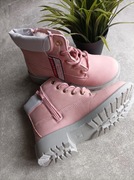 Botki/trapery casualowe na płaskiej podeszwie, ocieplane, 36