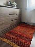 Piękny dywanik ręcznie robiony, rękodzielnictwo.