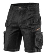 Krótkie spodenki \ szorty robocze neotools DENIM, czarne, rozmiar M