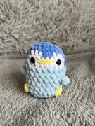 Niebieski pingwinek robiony ręcznie na szydełku Handmade