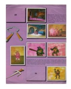 Wojownicze żółwie ninja naklejki Panini 1990 rok nr 29-44 