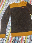 Nowy brązowy z żółtym sweter męski Oxcid L 