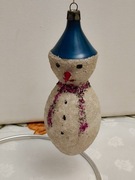 Szklana Bombka Bałwanek Duża PRL 