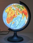 Globus 25 cm duży PODŚWIETLANY stan BDB z żarówką w komplecie 