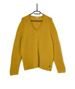 Sweterek Luźny Alpaka Wełna Żółty Better Rich | R. L