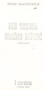 J.MACKIEWICZ,NIE TRZEBA GŁOŚNO MÓWIĆ/xero-samizdat