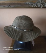 NOWY Kapelusz damski plażowy spacerowy trekkingowy M/L. 55cm.