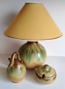 Ceramika hiszpańska Lampa + amfora +pojemnik 