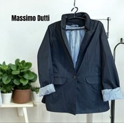 Żakiet marynarka blazer Massimo Dutti vintage czarny L podwijane rękawy