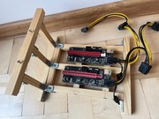 Zewnętrzny uchwyt Riser na 2 karty graficzne GPU PCI-E 1x-16x USB3.0
