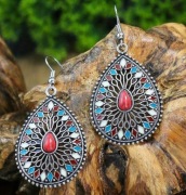 Wielokolorowe Kolczyki w Stylu Boho