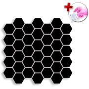 Naklejka HEKSAGON 8cm - na samochód, lusterko, kask, szybę
