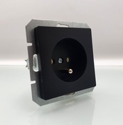 Moduł gniazdo pojedyncze czarne z uziemieniem Magic Premium Timex-elektro