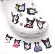 Nowy zestaw przypinki do butów charms piny ozdoby Kuromi Sanrio 