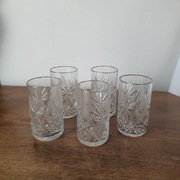 Komplet 5 Kryształowych Szklanek – Klasyka i Elegancja (Vintage)