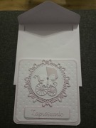 Zaproszenie na Chrzest Święty rękodzieło 