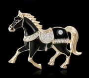 Elegancka broszka Koń Nowa