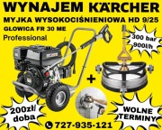Wynajem Myjka Spalinowa Karcher 9/25+talerz do mycia kostki elewacji 300BAR