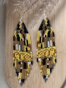 Kolczyki z japońskich koralików.