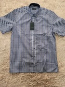 długość 78 cm dla wysokiego ETERNA 40 koszula w kratkę L/XL old money krata