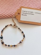 Bransoletka handmade z czarnym turmalinem - ochrona