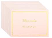 Kartki Thank You rose gold zestaw 20 koperty naklejki premium