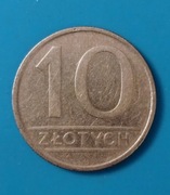 LICYTACJA BEZ CENY MINIMALNEJ MONETA 10 złotych 1990 PRL Ze znakiem mennicy