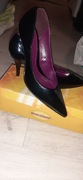 Czarne lakierowane szpilki buty na obcasie 8cm r.40 25,5cm sexy sesje foto 