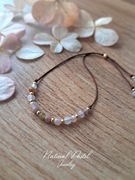 Bransoletka z kamieni, kamień słoneczny, agat, morganit 