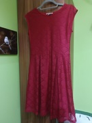 Piękna sukienka koktajlowa Anna Field 38 malinowa na karnawał 