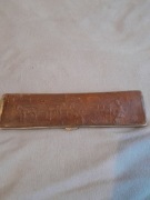 Stara tabakiera etui z cygarami skora tłoczona 