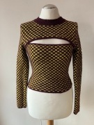Sweter z wycięciem ZARA roz. S