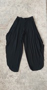 Spodnie damskie plażowe rozcięte nogawki czarne r. M/L