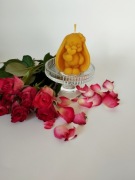 Świeca, figurka, miś z wosku pszczelego