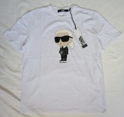 T-shirt Karl Lagerfeld Ikonik 2.0 Biały Damski Rozmiar L Oryginalny