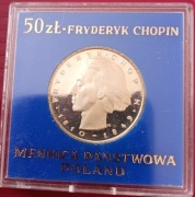 50 zł Fryderyk Chopin srebro rok 1972