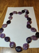 Korale fioletowy ametyst 