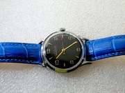 ZEGAREK ATLANTIC, czarna tarcza -mechaniczny. 21 JEWELS